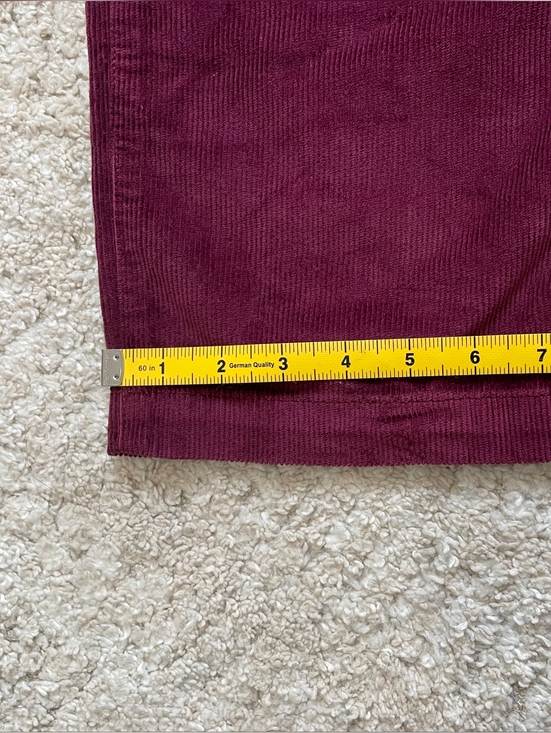 Madewell Wide Leg Corduroy Pants in Deep Burgundy Sise 26 - Picture 10 of 16